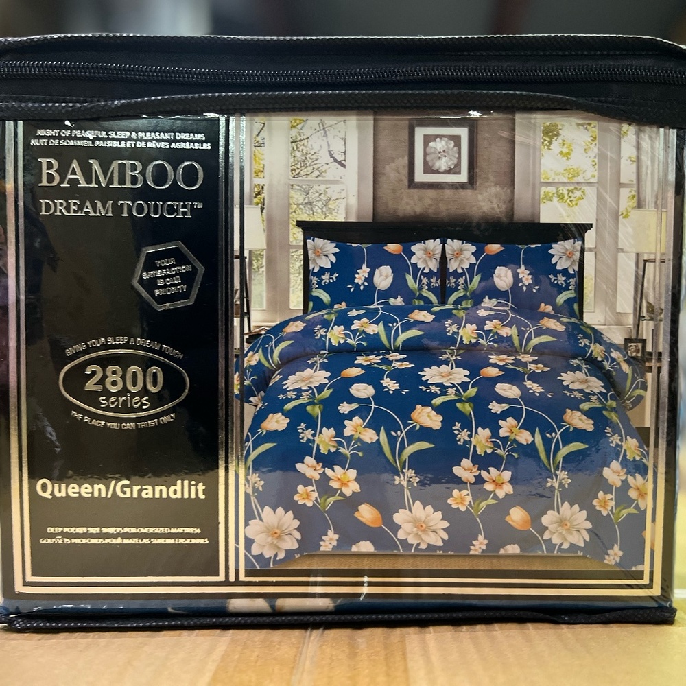 Luxury 4 Piece Queen Size Bamboo Bed Sheet